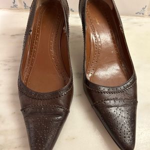 Brooks Brothers, Chocolate brown heels, size 6 1/2.
